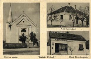 Iván, Római katolikus templom, Hitelszövetkezet, Muszik Ferenc kereskedése és kiadása