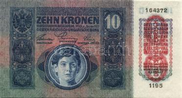 1915. 10K (2x) "Deutschösterreich" fny-sal , egymásutáni sorszámokkal T:I