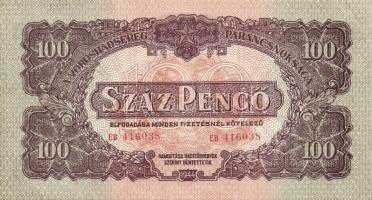 1944. 100P "V.H." (2x) egymásutáni sorszámokkal T:I