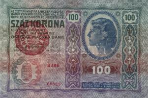 1912. 100K piros "Magyarország" körbélyegzővel T:I