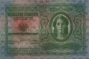 1912. 100K piros "Magyarország" körbélyegzővel T:I