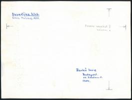 Benkő Imre (1943- ): Nyugdíjas klub Ganz-Mávag 1977, fotó, hátulján feliratozva, 18×24 cm