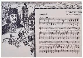 ~1930. "A Felvidékért" Br kitűző (21x23mm) + "Felvidéki Riadó!" c. dal szövege é...