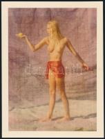 7 db aktfotó, közte színesek is, különböző méretben