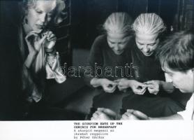 6 db modern filmfotó az A skorpió megeszi az ikreket reggelire c. filmből, hátuljukon feliratozva, 1...