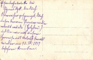 1917 Gyimesbükk, Ghimes-Faget; Román katonák által felrobbantott híd, mentőautó / WWI military, brid...