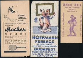 9 db régi számolócédula + reklám szórólap