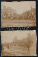 cca 1900 Budapest, Városliget, 2 db fotó, hátuljukon feliratozva, 4,5×6 cm