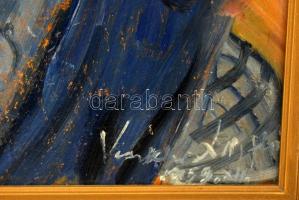 Vinkler László (1912-1980): Kisfiam. Olaj, vászon, keretben, 42×37 cm