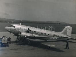 cca 1930-1940 A KLM repülőgépe, 23x29 cm