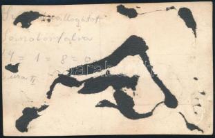 cca 1930 A szolnoki futball-válogatott tagjai, fotólap, hátulján feliratozva, 8×13,5 cm