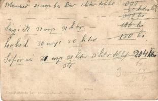 K.u.K. katonai faszállító uszályok / WWI Austro-Hungarian timber transporting barges, photo (kopott ...