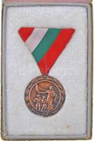 1951. Az Anyasági Érdemérem IV. fokozata patinázott Br kitüntetés mellszalagon, eredeti, adományozói dísztokban, adományozói okmánnyal T:2 NMK.: 548.