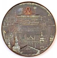 Csontos László (1925-2013) DN "Budapest" nagyméretű egyoldalas Br plakett (208mm) T:2 / 
...