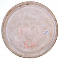 ~1930. "S. Emericus 1030" jelzett, festett porcelán plakett,  lyukakkal akasztáshoz (140mm...