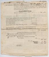 Szeged 1848. "Osztrák-olasz Általános Biztosító Trieszt" biztosítási számla T:III-