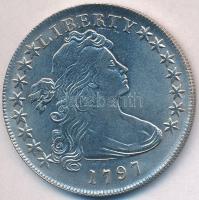 Amerikai Egyesült Államok 1797. 1$ Fe hamisítvány T:2 USA 1797. 1 Dollar Fe fake C:XF