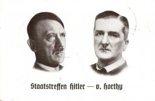 1938 Staatstreffen Hitler - von. Horthy; Verlag O. Struck 1938 Deutschlandreise Reichsverweser von Horthy + 1938 Reichsparteitag der NSDAP So. Stpl