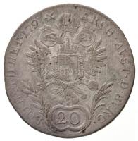 1797E 20kr Ag "I. Ferenc" (6,53g) T:2-
Hungary 1797E 20 Kreuzer Ag "Franz I" (6...