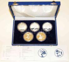 1990. "MOB" 5klf Ag érem egyenként 31,5g. Összesen 157,50g T:PP Díszdobozban, tanúsítvánnyal!