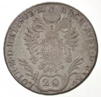 1803E 20kr Ag "I. Ferenc" (6,5g) T:2-,3
Hungary 1803E 20 Kreuzer Ag "Franz I" (...