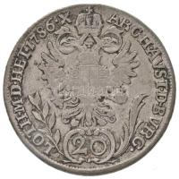 1786G 20kr Ag "II. József" (6,56g) T:2-
Hungary 1786G 20 Kreuzer Ag "Joseph II"...