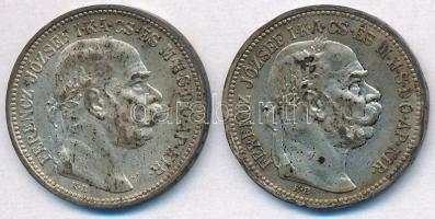 1912KB-1914KB 1K Ag &quot;Ferenc József&quot; (2x) T:2 patina Adamo K5.1