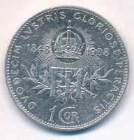 Ausztria 1908. 1K Ag "Ferenc József - Jubileum" T:2 
Austria 1908. 1 Corona Ag "Fran...