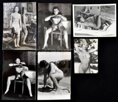 6 db finoman erotikus fotó, 9,5x6,5 és 13x9 cm közti méretben