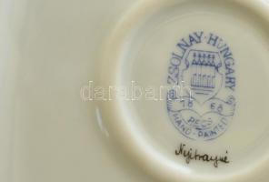 Zsolnay cicák, kézzel festett, jelzett, hibátlan, h:19 cm, m:9 cm