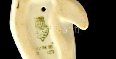 Zsolnay nyuszi, kézzel festett, jelzett, hibátlan, h:10 cm