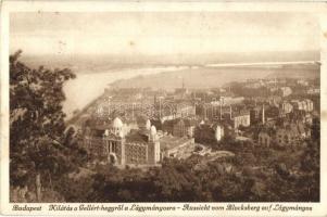 1928 Budapest XI. Lágymányos, Kilátás a Gellérthegyről (EB)