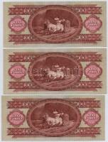 1968. 100Ft (7x) sorszámkövetők T:II szép ropogós papír