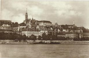 Budapest I. Budai látkép Mátyás templommal (ragasztónyom / gluemark)