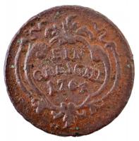 Erdély 1764. Rézgaras T:2- ph.
Transylvania 1764. Greschl Cu C:VF edge error