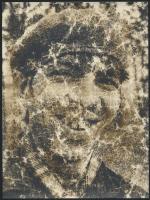 Képmódosító eljárások az 1970-es évekből, 3 db vintage fotó, kettő feliratozott, 18x24 cm