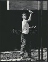 cca 1975 Magyar Alfréd 3 db vintage fotóművészeti alkotása, 24x18 cm és 23,5x16 cm