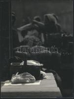 cca 1970 Időskori fényképek, 3 db vintage fotóművészeti alkotás, kettő feliratozott, 24x18 cm és 14x...