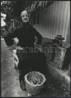 cca 1970 Időskori fényképek, 3 db vintage fotóművészeti alkotás, kettő feliratozott, 24x18 cm és 14x...