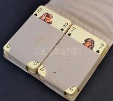 2 pakli, összesen 106 db szexi francia kártya, műanyag tartóban