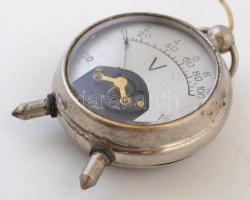 Régi feszültség mérő műszer, működik, 7x5 cm