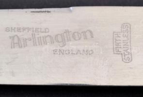 Sheffield Arlington ezüstözött nyelű kés, 6 db, h: 24 cm
