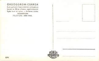 Budapest XII. Farkasvölgy, Gruber Emil Ördögorom csárdája - 2 db régi képeslap