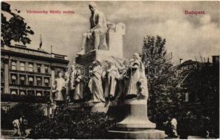 Budapest V. Gizella tér (Vörösmarty tér), Vörösmarty Mihály szobor, Gerbeaud ház - 2 db régi képesla...