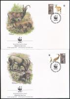 WWF Bezoar ibex set 4 FDC WWF: Bezoárkecske sor 4 db FDC-n