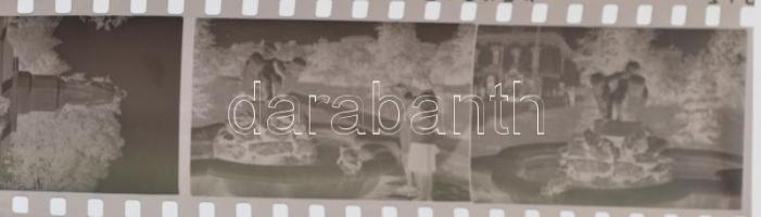 1943 Budapest, Döbrentei tér villamossal, békás szoborral és Gömbös Gyula szobrával, 3 db szabadon f...