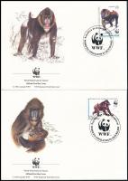 1991 WWF: Mandrill sor Mi 1731-1734 4 db FDC-n