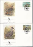 WWF Pintail set on 4 FDC WWF Nyílfarkú réce sor 4 db FDC-n