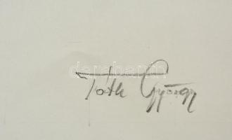 Tóth György (?- ): Diána, ceruza, papír, jelzett, 42×29,5 cm