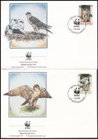 WWF Falcone set on 4 FDC WWF: Északi sólyom sor  4 db FDC-n